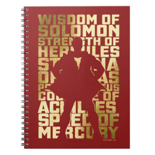 Carnet SHAZAM !   Capacités Golden Typography Graphic