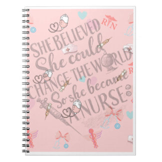 Carnet She Believed She Could -- RN Pastel Notebook