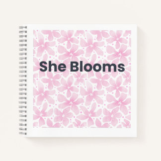 Carnet She Blooms Inspirational Floral Notebook