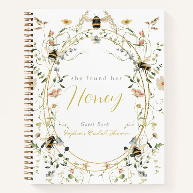 Carnet She found her Honey Bridal Shower Guest Book (Devant)