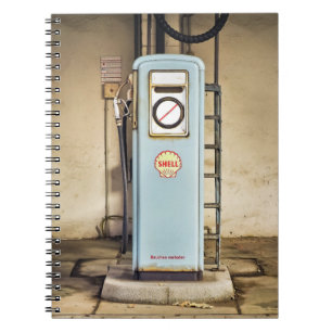 Carnet Shell vintage intoxiquent la pompe à essence