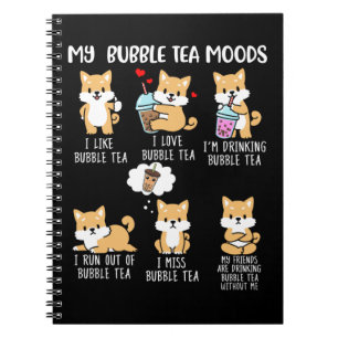 Carnet Shiba Inu Buble Tea Women Boba Tea Dog Bug Tea