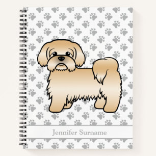Carnet Shih Tzu doré Chien de dessin animé mignon & nom