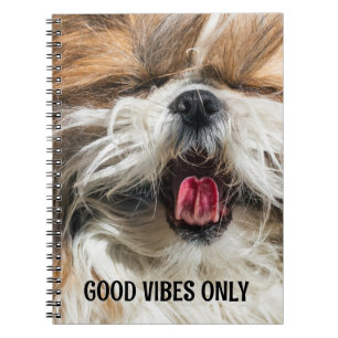 Carnet Shih tzu langue drôles violes texte personnalisé