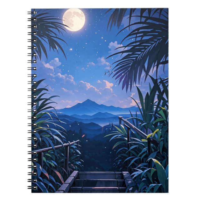 Carnet shinny moon and jungle night time (Devant)