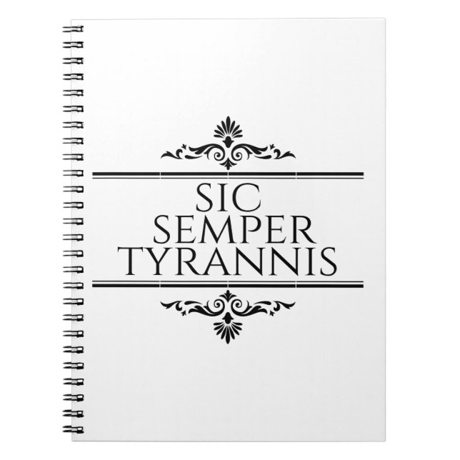 Carnet Sic Semper Tyrannis (Devant)