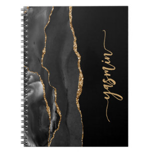 Carnet Signature personnalisée Porte d'or noir