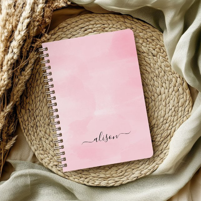 Carnet Signature personnalisée rose (Créateur téléchargé)
