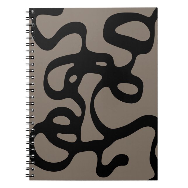 Carnet Signaux éloignés : Noir Abstrait et gris (Devant)