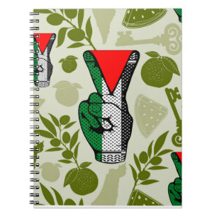 Carnet Signe de Victoire Main Résistance Symbole Triangle