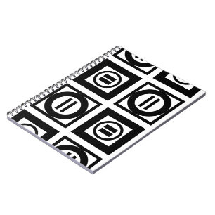 Carnet SIGNE Géométrique Noir et Blanc Motif