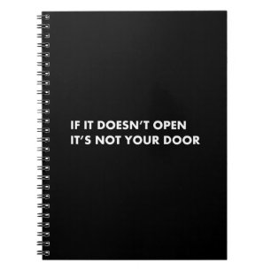 Carnet S'il n'ouvre pas sa porte