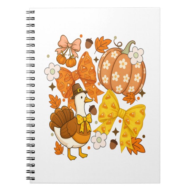 Carnet Silencieux Goose Thankgiving Coquette Turquie (Devant)