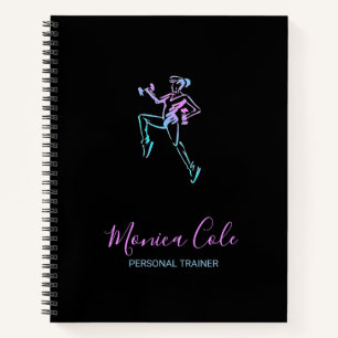 Carnet Silhouette de coach sportif noir