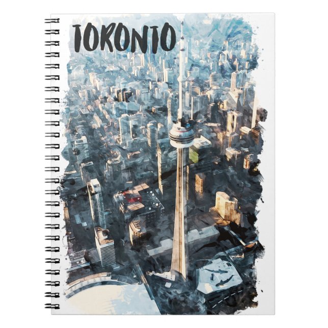 Carnet Silhouette de la ville colorée de Toronto Canada (Devant)