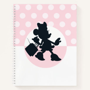 Carnet Silhouette de Minnie Mouse faisant des courses