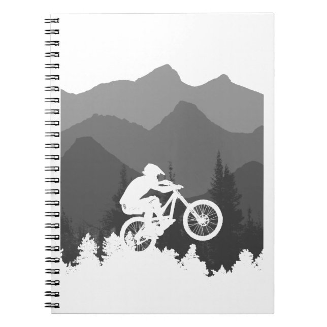 Carnet Silhouette de VTT pour le fanatique du MTB (Devant)
