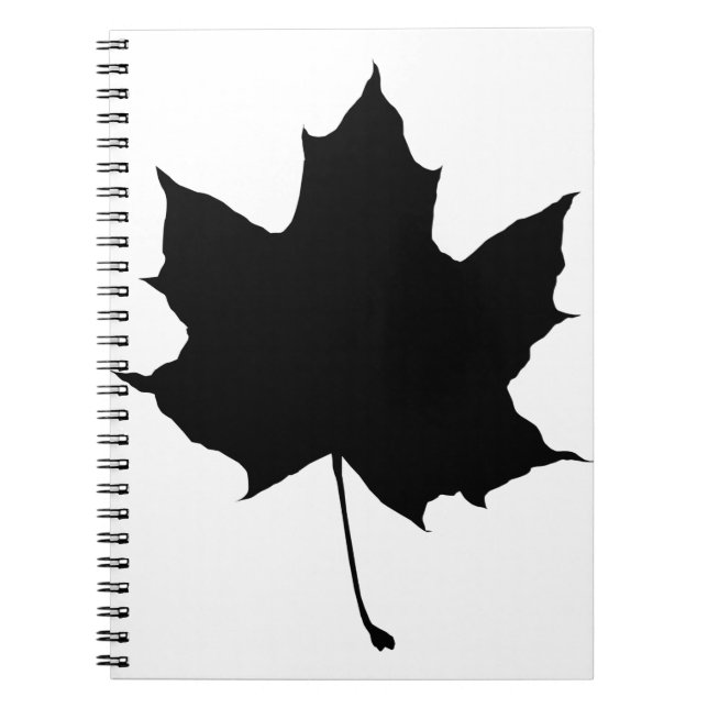 Carnet Silhouette d'une feuille d'érable (Devant)