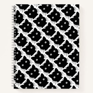 Carnet Silhouette of a black cat vintage illustration