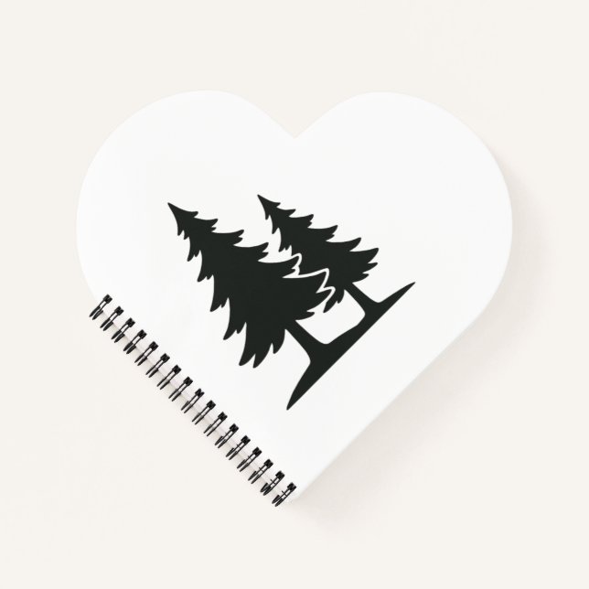 Carnet Silhouette Serene Pine Tree (Devant)
