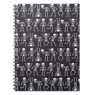 Carnet Silhouettes de squelette motif sans soudure pour h