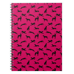 Carnet Silhouettes gris noir sur rose clair