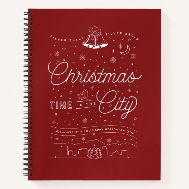 Carnet Silver Bells Christmas Sketchbook Blank (Devant)