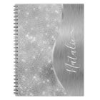 Silver Glitter Glam Bling Personalized