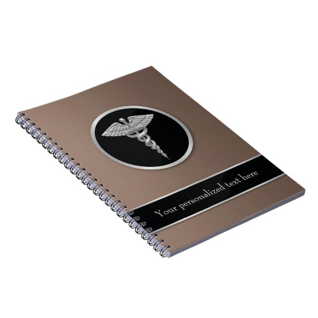 Carnet Silver Professional Médicale Caduceus (Côté Droit)