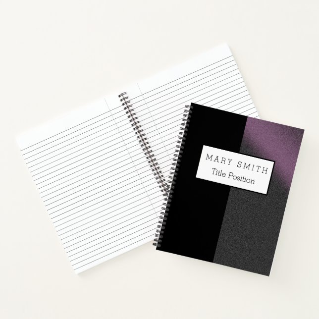 Carnet Silver rose noir tendance (Intérieur)