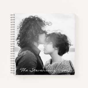 Carnet Simple Chic Nom Personnalisé Superposition De Scri