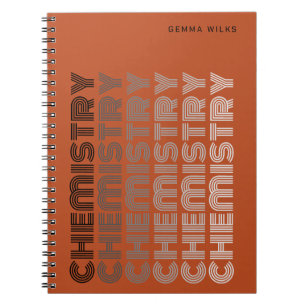 Carnet Simple Classeur Modifiable Matière Chimie Rouille