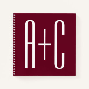 Carnet Simple Couples   White & Burgundy
