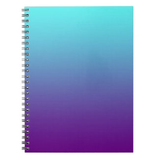 Carnet Simple dégradé Arrière - plan Turquoise Bleu pourp