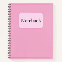 Carnet Simple Élégant Minimaliste Baby Pink Chic Spiral