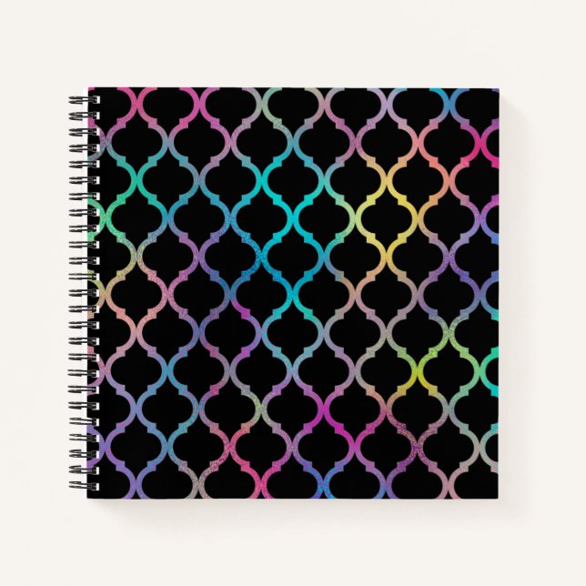 Carnet Simple élégant moderne coloré Motif marocain | (Devant)