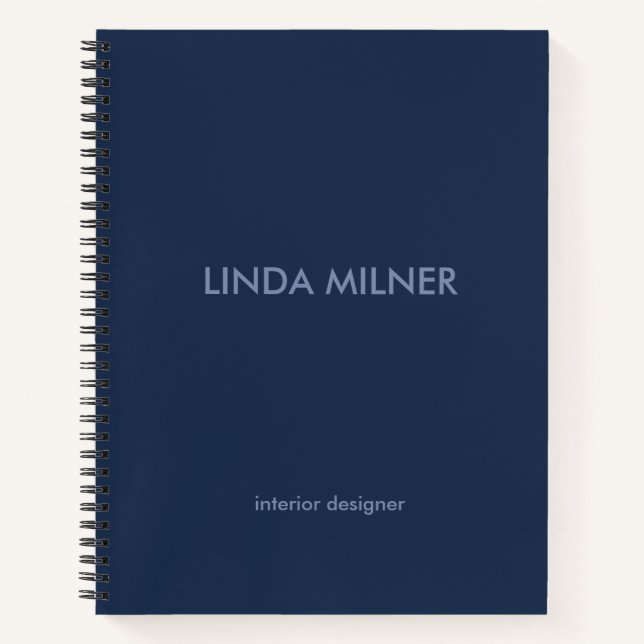 Carnet Simple entreprise bleue (Devant)