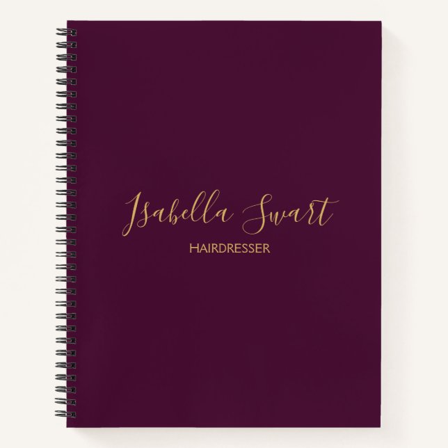 Carnet Simple entreprise minimaliste violet (Devant)