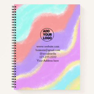 Carnet simple et minimal ajouter votre logo/design ici te