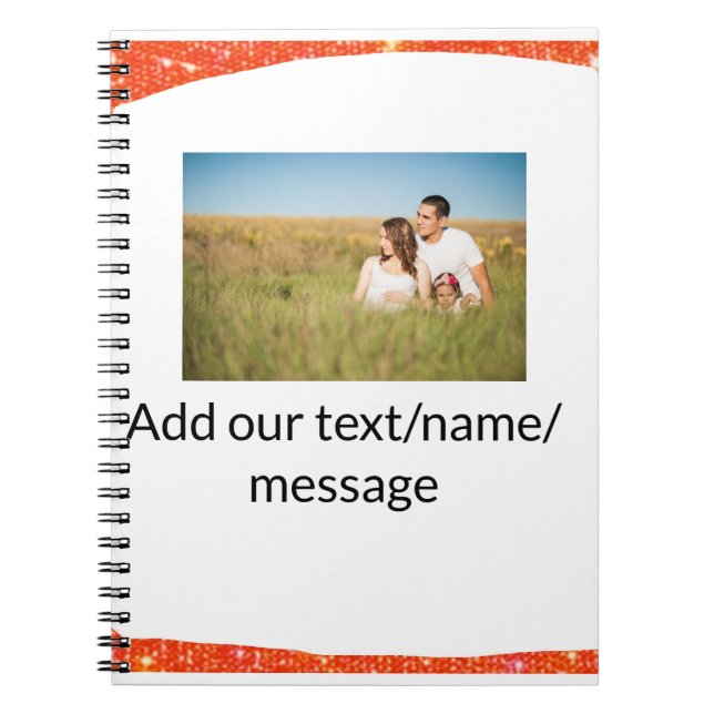 Carnet Simple et minimal ajouter votre parties scintillan (Devant)