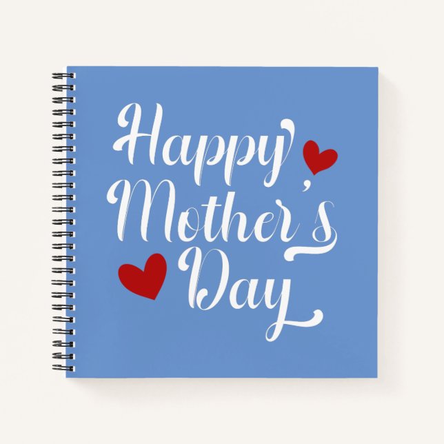 Carnet Simple joyeuse calligraphie de la fête des mères | (Devant)