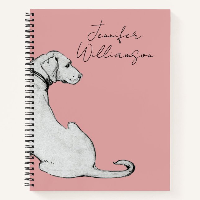 Carnet Simple Labrador Dog Art Custom (Devant)