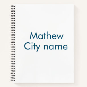 Carnet simple lettre initiale monogramme ajouter votre no