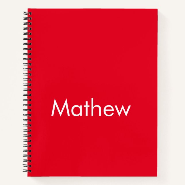 Carnet simple lettre initiale monogramme ajouter votre no (Devant)