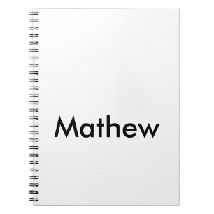 Carnet simple lettre initiale monogramme ajouter votre no