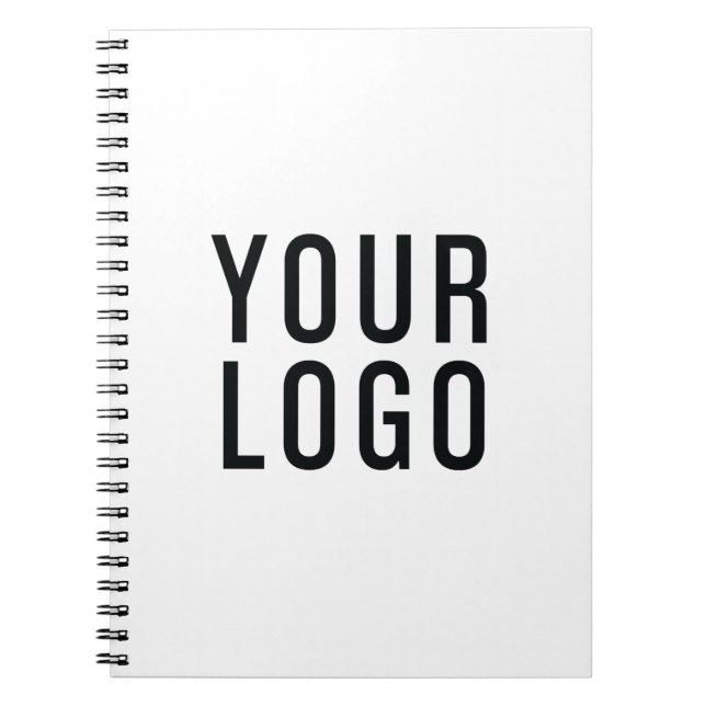 Carnet Simple logo entreprise promotionnel blanc (Devant)