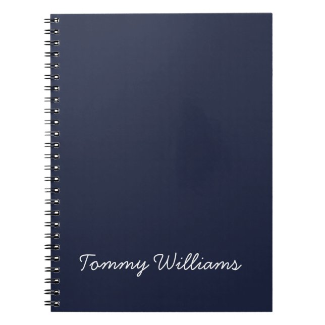 Carnet Simple minimaliste bleu marine (Devant)