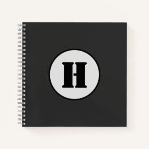 CARNET SIMPLE MODERNE MODERNE MONOGRAM ÉLÉGANT CHIC STYLE
