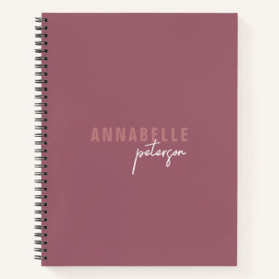 Carnet Simple moderne professionnel Dusty Rose minimalist