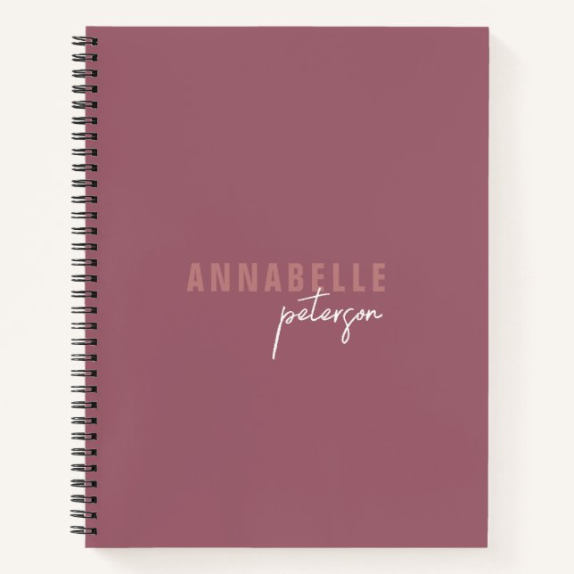 Carnet Simple moderne professionnel Dusty Rose minimalist (Devant)
